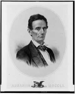 Abraham Lincoln in 1850, the year after he represented George D. Berry in a lawsuit. Lithograph by Edw. Mendel, Library of Congress Prints and Photographs Division, LC-USZ62-102366.
