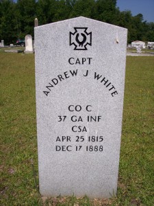 Andrew J White gravestone