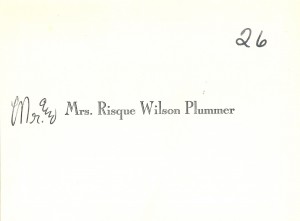 Constance Plummer card