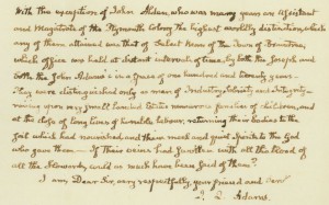 “John Quincy Adams letter,” Mss 1033, R. Stanton Avery Special Collections, NEHGS.
