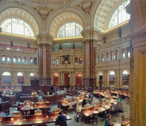 Reading Room at the Library of Congress. 
