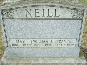 Photograph of Neill tombstone