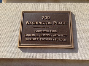 Washington Place plaque