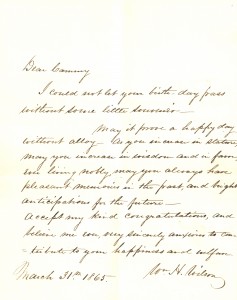 William Hude Neilson letter