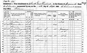 Williams Family Census 1860