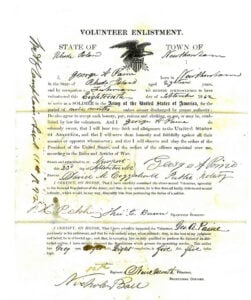 George Albion Paine's enlistment in the Civil War