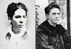 Side-by-side photographs of Mary Counihan Rhodes and Ellen Counihan Bielenberg