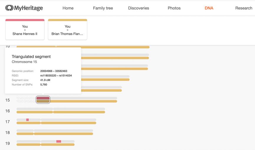 screenshot from MyHeritage