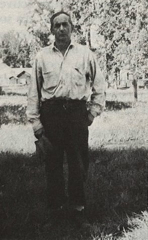 Photograph of Joe McGilvray standing outside