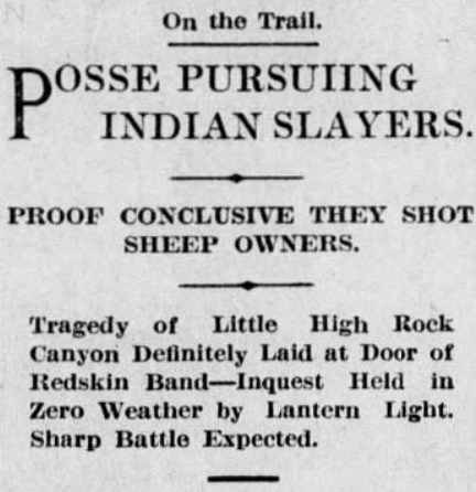 Los Angeles Times, Posse Pursuing Indian Slayers, 19 February 1911