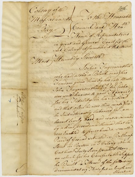 Scipio Fayerweather petition