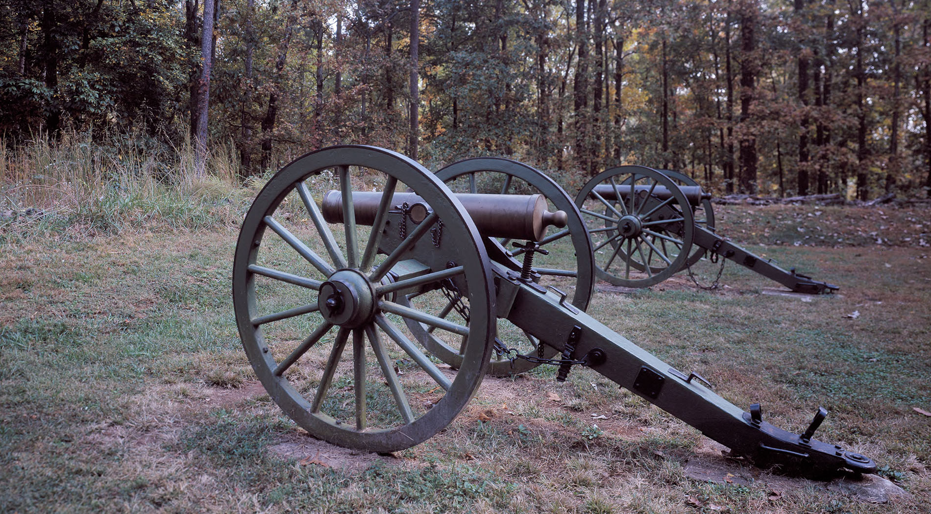 Cannons at Cheatham Hill, Kennesaw Mountain battle site, Georgia