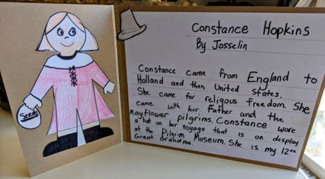 Photo of a school project about Constance Hopkins